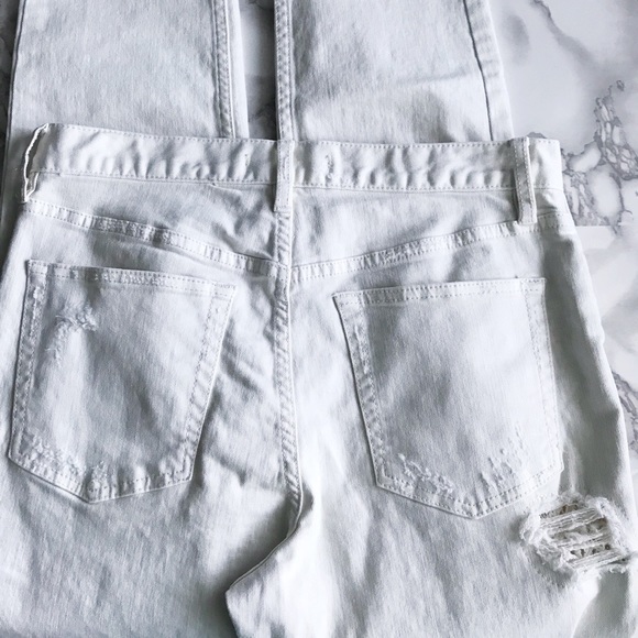 Free People White Distressed Lace Jeans - Picture 5 of 8